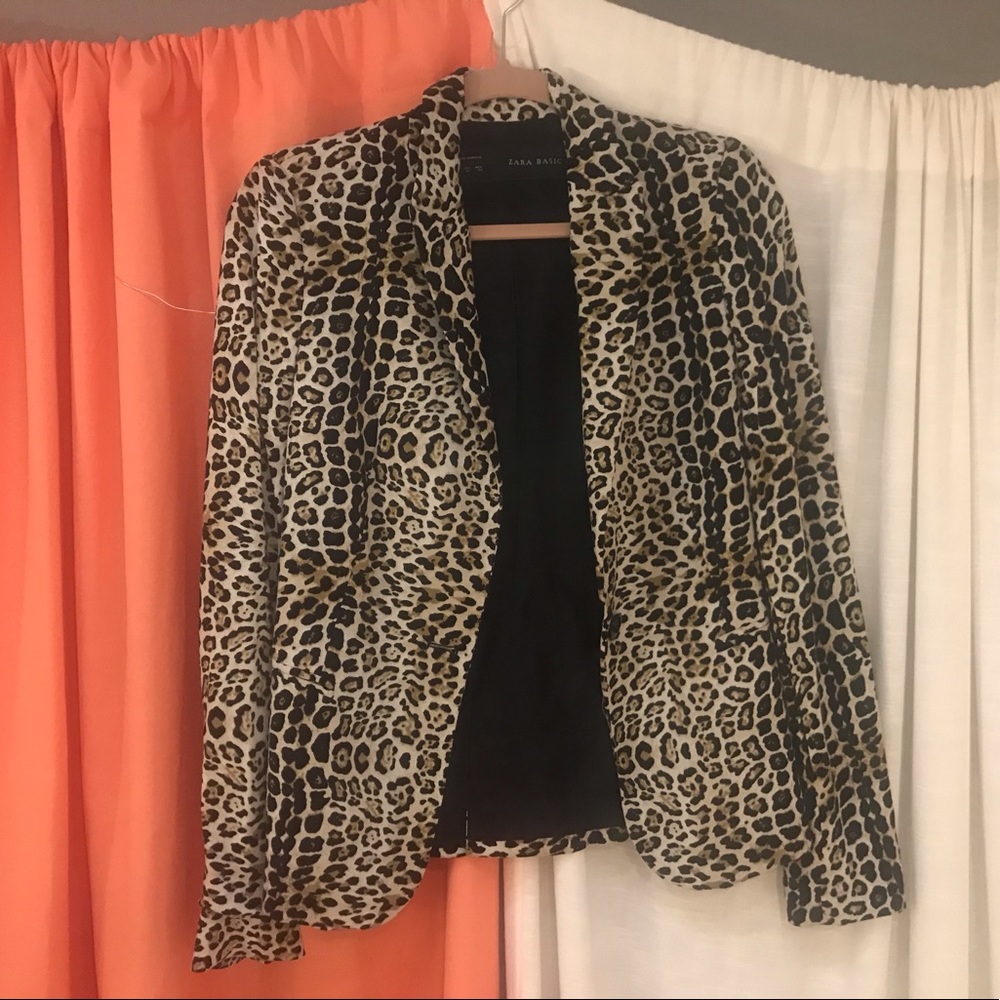 Zara leopard blazer